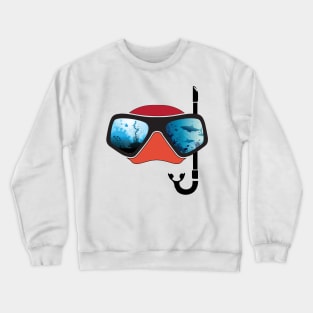 Retro Scuba Diving Snorkeling Mask Sea Ocean Life Crewneck Sweatshirt